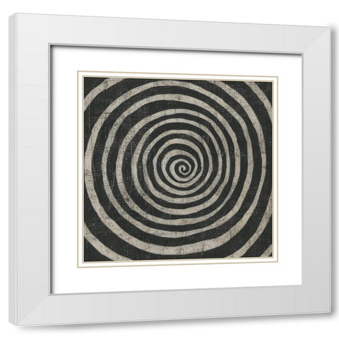 Stone VIII White Modern Wood Framed Art Print with Double Matting by Zarris, Chariklia