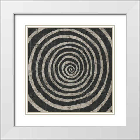 Stone VIII White Modern Wood Framed Art Print with Double Matting by Zarris, Chariklia