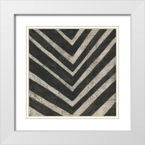 Stone IX White Modern Wood Framed Art Print with Double Matting by Zarris, Chariklia