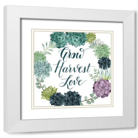Plant Happiness II White Modern Wood Framed Art Print with Double Matting by Popp, Grace