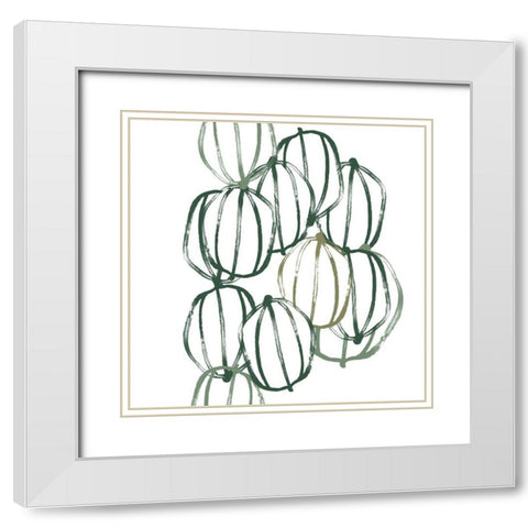Seed Vessels I White Modern Wood Framed Art Print with Double Matting by Vess, June Erica