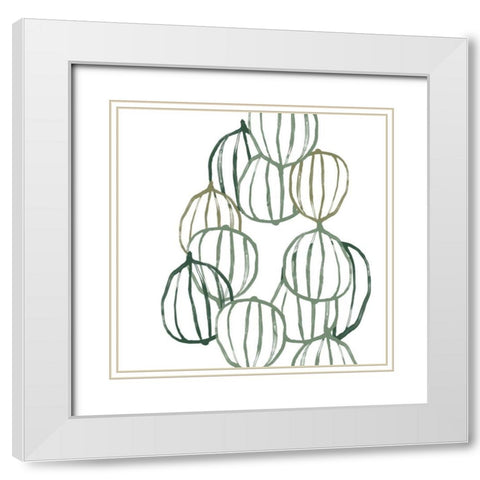 Seed Vessels II White Modern Wood Framed Art Print with Double Matting by Vess, June Erica