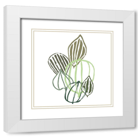 Botanical Interim I White Modern Wood Framed Art Print with Double Matting by Vess, June Erica