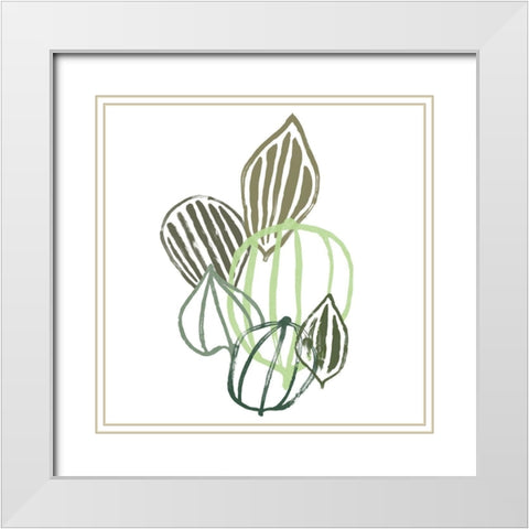 Botanical Interim I White Modern Wood Framed Art Print with Double Matting by Vess, June Erica