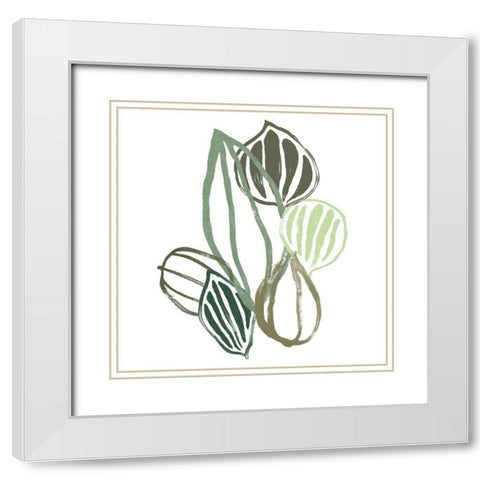 Botanical Interim II White Modern Wood Framed Art Print with Double Matting by Vess, June Erica
