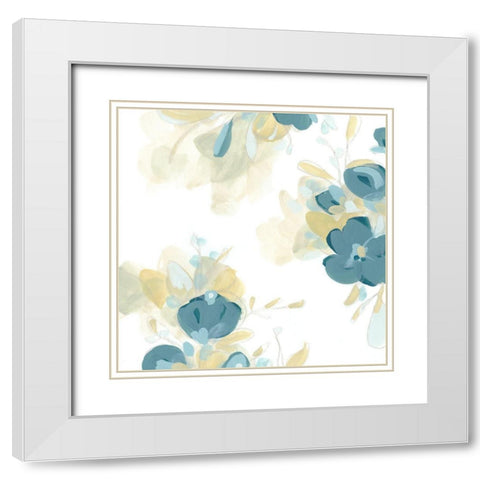 Coerulus II White Modern Wood Framed Art Print with Double Matting by Vess, June Erica