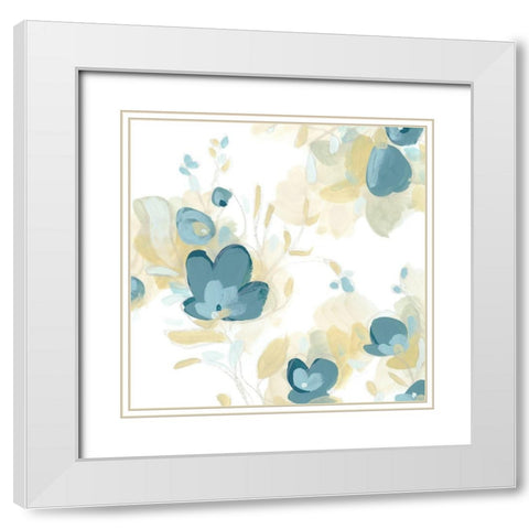 Coerulus III White Modern Wood Framed Art Print with Double Matting by Vess, June Erica