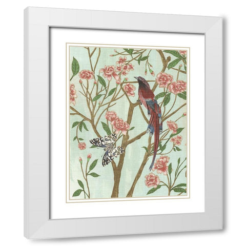 Delicate Chinoiserie III White Modern Wood Framed Art Print with Double Matting by Wang, Melissa