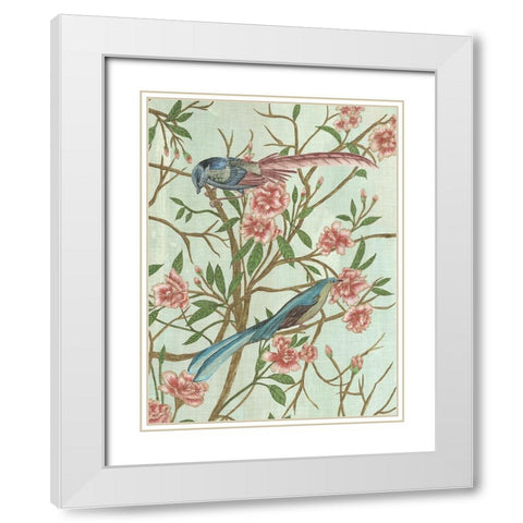 Delicate Chinoiserie IV White Modern Wood Framed Art Print with Double Matting by Wang, Melissa