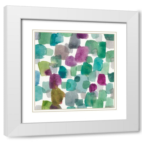 Pinot I White Modern Wood Framed Art Print with Double Matting by Zarris, Chariklia