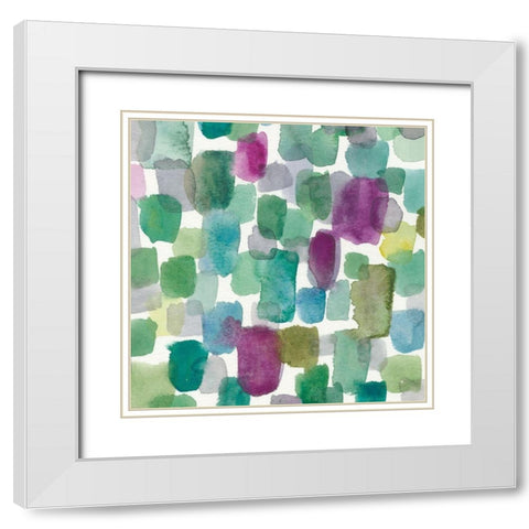 Pinot II White Modern Wood Framed Art Print with Double Matting by Zarris, Chariklia