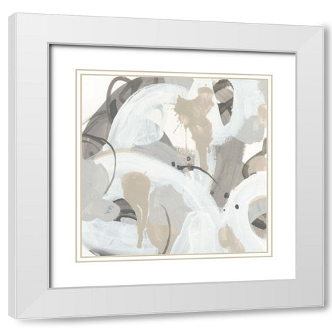 Oscillate II White Modern Wood Framed Art Print with Double Matting by Vess, June Erica