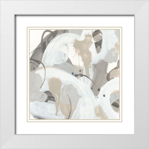Oscillate II White Modern Wood Framed Art Print with Double Matting by Vess, June Erica