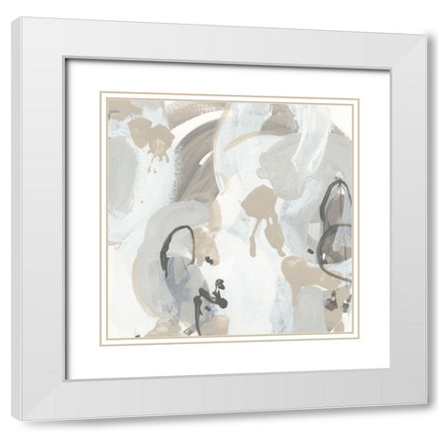 Oscillate III White Modern Wood Framed Art Print with Double Matting by Vess, June Erica
