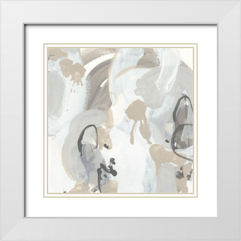 Oscillate III White Modern Wood Framed Art Print with Double Matting by Vess, June Erica