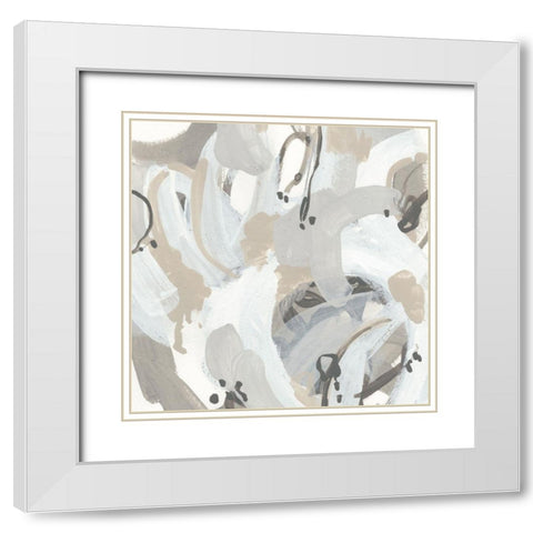 Oscillate IV White Modern Wood Framed Art Print with Double Matting by Vess, June Erica