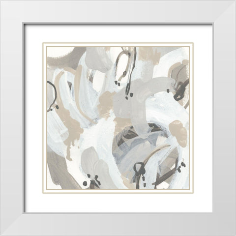 Oscillate IV White Modern Wood Framed Art Print with Double Matting by Vess, June Erica
