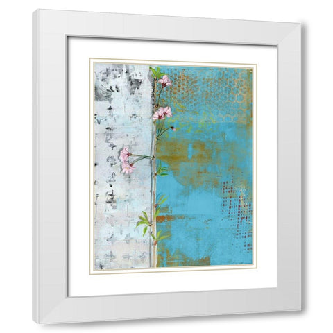 Willow Bloom II White Modern Wood Framed Art Print with Double Matting by Blixt, Ingrid