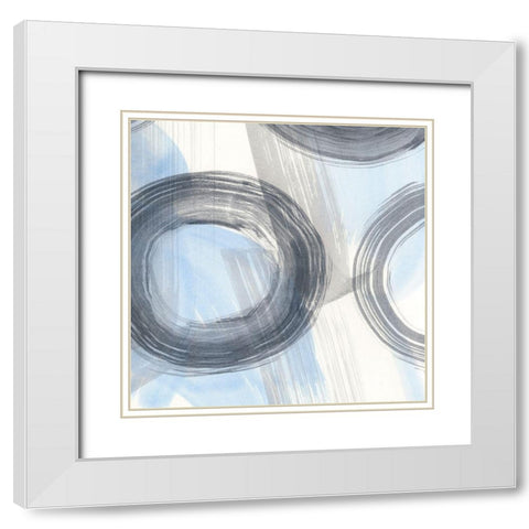 Twist and Turns I White Modern Wood Framed Art Print with Double Matting by Stramel, Renee W.