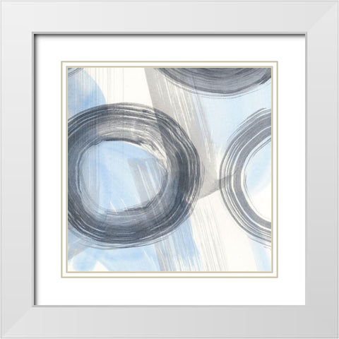 Twist and Turns I White Modern Wood Framed Art Print with Double Matting by Stramel, Renee W.