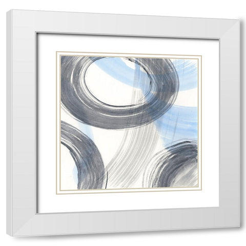 Twist and Turns II White Modern Wood Framed Art Print with Double Matting by Stramel, Renee W.