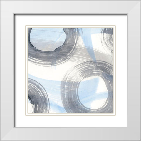 Twist and Turns III White Modern Wood Framed Art Print with Double Matting by Stramel, Renee W.