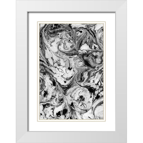 Obsidian I White Modern Wood Framed Art Print with Double Matting by Guthrie, Jenna