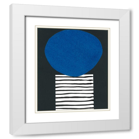 Memphis in Blue V White Modern Wood Framed Art Print with Double Matting by Stramel, Renee W.
