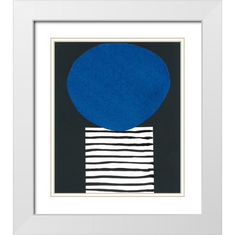 Memphis in Blue V White Modern Wood Framed Art Print with Double Matting by Stramel, Renee W.
