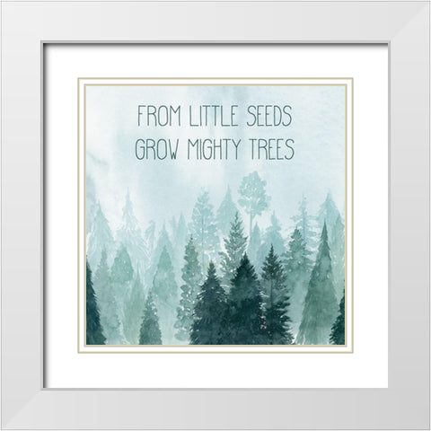 Little Grower I White Modern Wood Framed Art Print with Double Matting by Popp, Grace
