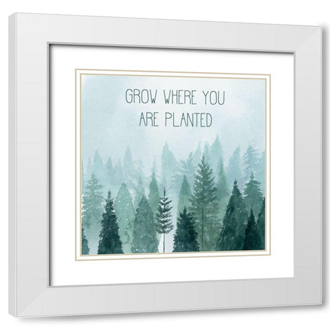 Little Grower II White Modern Wood Framed Art Print with Double Matting by Popp, Grace