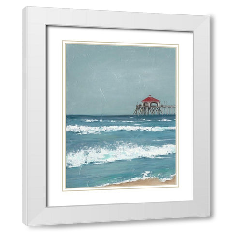 Fishing Pier Diptych I White Modern Wood Framed Art Print with Double Matting by Reynolds, Jade