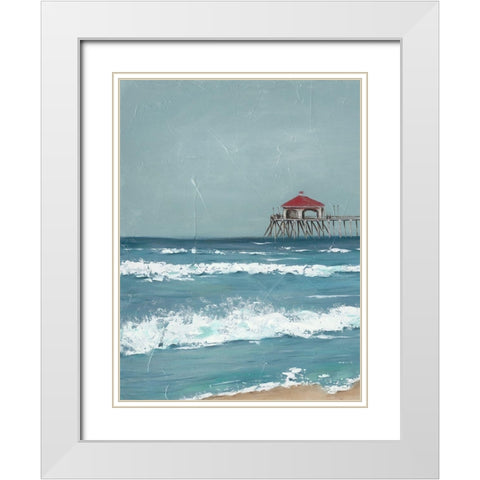 Fishing Pier Diptych I White Modern Wood Framed Art Print with Double Matting by Reynolds, Jade