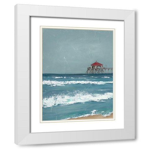 Fishing Pier Diptych I White Modern Wood Framed Art Print with Double Matting by Reynolds, Jade