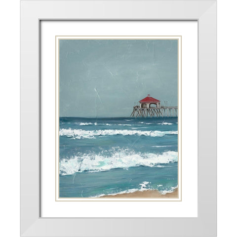 Fishing Pier Diptych I White Modern Wood Framed Art Print with Double Matting by Reynolds, Jade