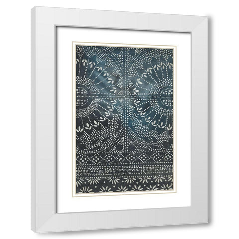 Indigo Journey I White Modern Wood Framed Art Print with Double Matting by Zarris, Chariklia