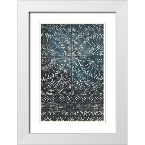 Indigo Journey I White Modern Wood Framed Art Print with Double Matting by Zarris, Chariklia