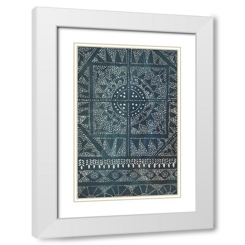 Indigo Journey II White Modern Wood Framed Art Print with Double Matting by Zarris, Chariklia