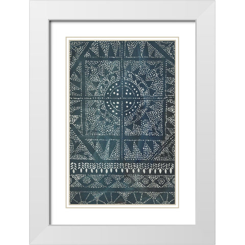 Indigo Journey II White Modern Wood Framed Art Print with Double Matting by Zarris, Chariklia