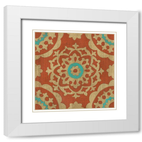 Masala I White Modern Wood Framed Art Print with Double Matting by Zarris, Chariklia