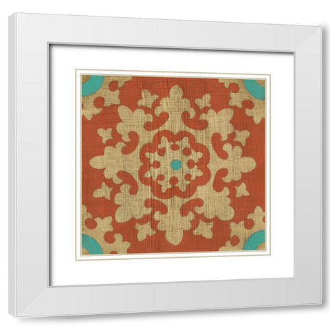 Masala II White Modern Wood Framed Art Print with Double Matting by Zarris, Chariklia