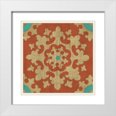 Masala II White Modern Wood Framed Art Print with Double Matting by Zarris, Chariklia