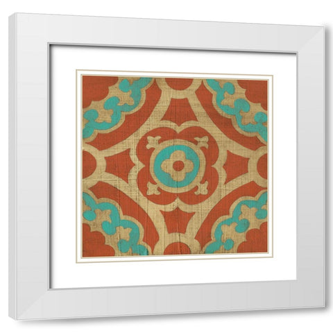 Masala III White Modern Wood Framed Art Print with Double Matting by Zarris, Chariklia