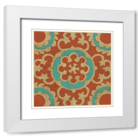 Masala IV White Modern Wood Framed Art Print with Double Matting by Zarris, Chariklia