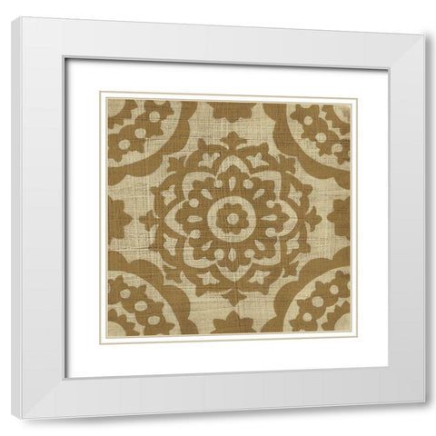 Neutral Masala I White Modern Wood Framed Art Print with Double Matting by Zarris, Chariklia