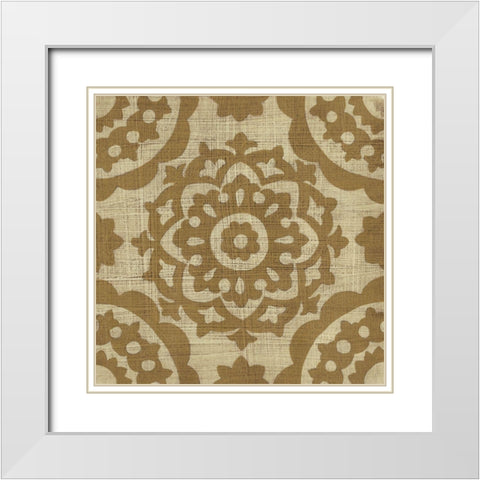 Neutral Masala I White Modern Wood Framed Art Print with Double Matting by Zarris, Chariklia