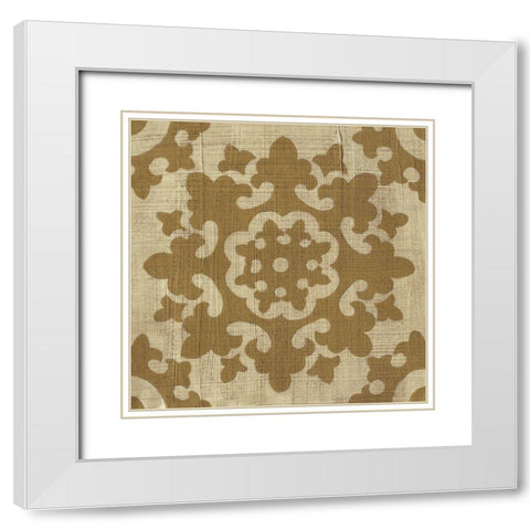 Neutral Masala II White Modern Wood Framed Art Print with Double Matting by Zarris, Chariklia