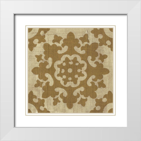 Neutral Masala II White Modern Wood Framed Art Print with Double Matting by Zarris, Chariklia