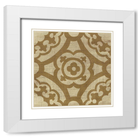 Neutral Masala III White Modern Wood Framed Art Print with Double Matting by Zarris, Chariklia