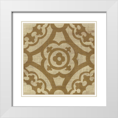 Neutral Masala III White Modern Wood Framed Art Print with Double Matting by Zarris, Chariklia